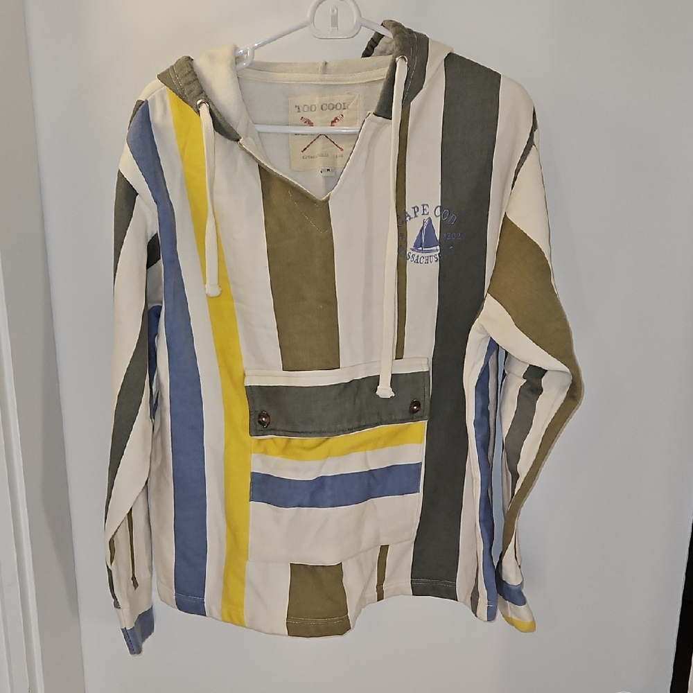 Striped Hoodie with Front Pocket
